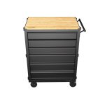 Hyper Tough Hyper Stack 27-Inch 6-Drawer Rolling Tool Cabinet, Black Steel Garage Tool Storage Chest